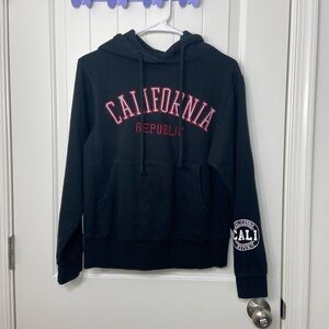 EUC Reflex women’s‎ black California Republic embroidered pullover sweatshirt XS